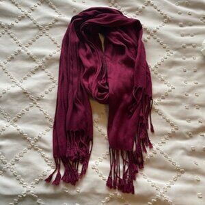 Burgundy wrap or scarf